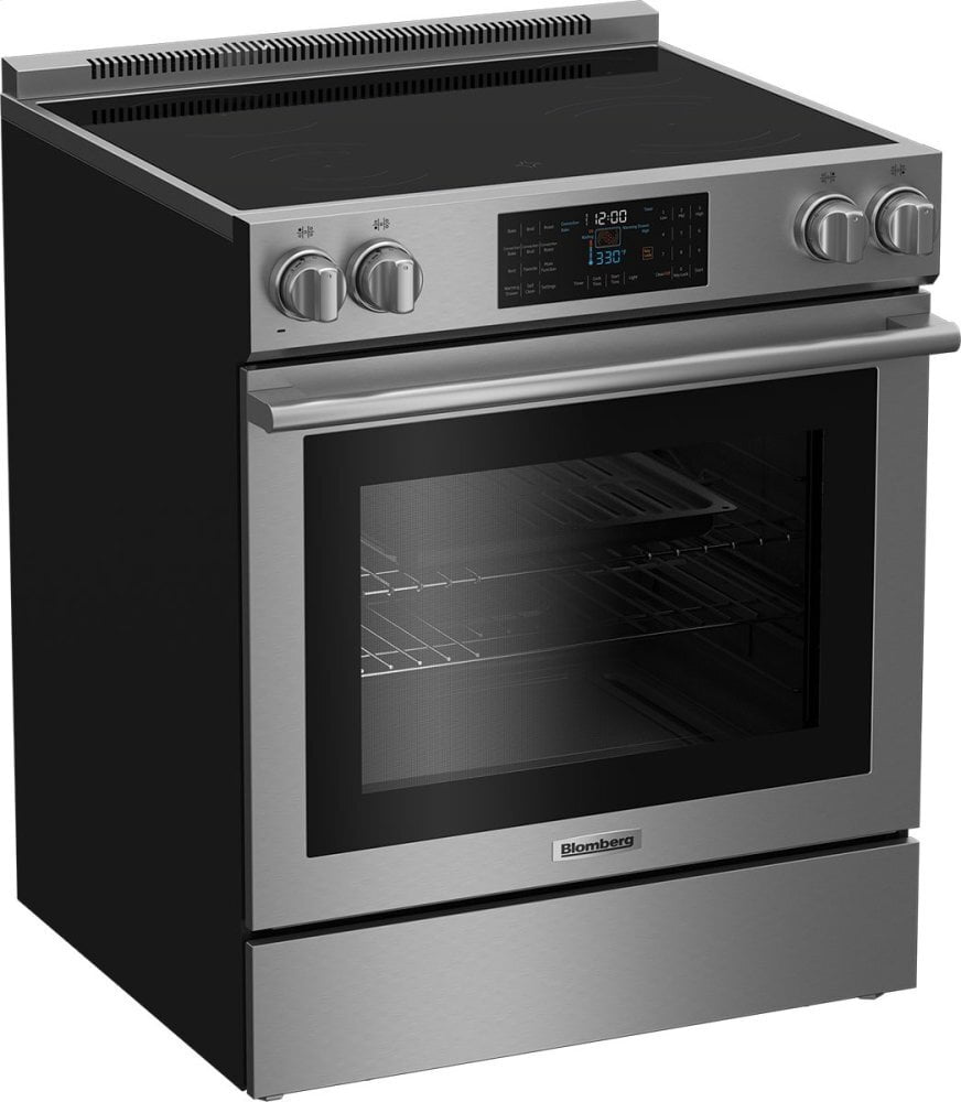 Blomberg Appliances BERU30420SS 30" Electric Stainless Range With 5.7 Cu Ft Self Clean Oven, 4 Burner