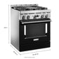 Kitchenaid KFGC500JBK Kitchenaid® 30'' Smart Commercial-Style Gas Range With 4 Burners - Imperial Black
