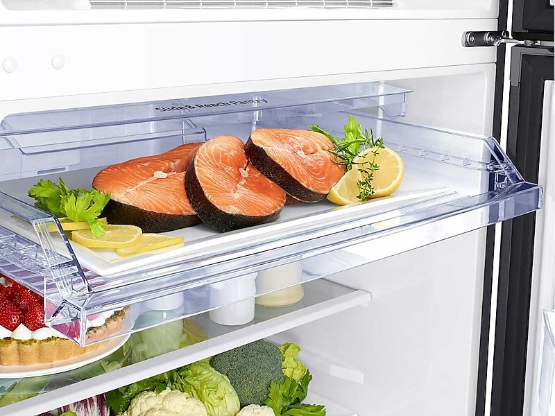 Samsung RT21M6213SG 21 Cu. Ft. Top Freezer Refrigerator With Flexzone&#8482; In Black Stainless Steel