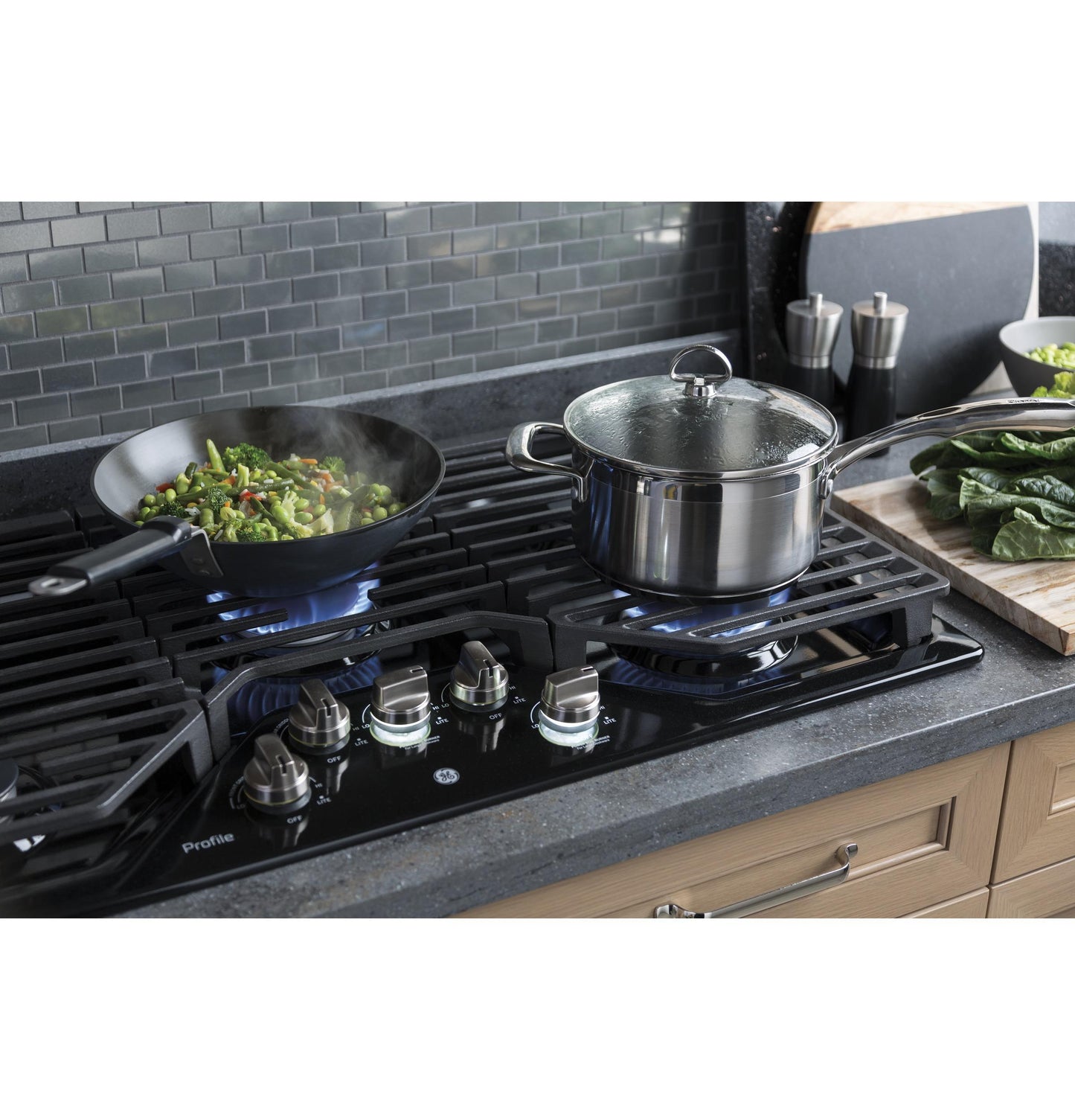Ge Appliances PGP7036DLBB Ge Profile™ 36" Built-In Gas Cooktop With Optional Extra-Large Cast Iron Griddle