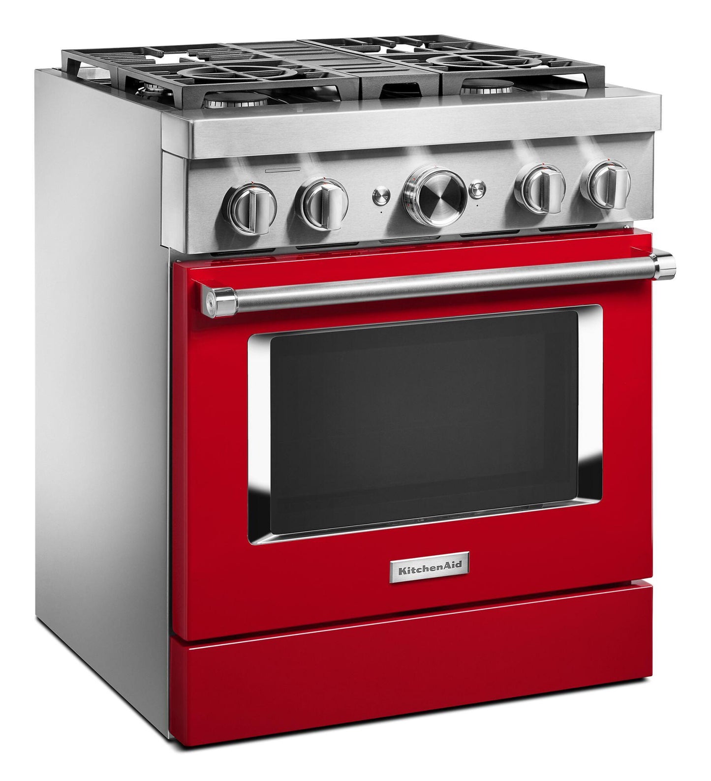 Kitchenaid KFDC500JPA Kitchenaid® 30'' Smart Commercial-Style Dual Fuel Range With 4 Burners - Passion Red