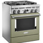 Kitchenaid KFDC500JAV Kitchenaid® 30'' Smart Commercial-Style Dual Fuel Range With 4 Burners - Avocado Cream