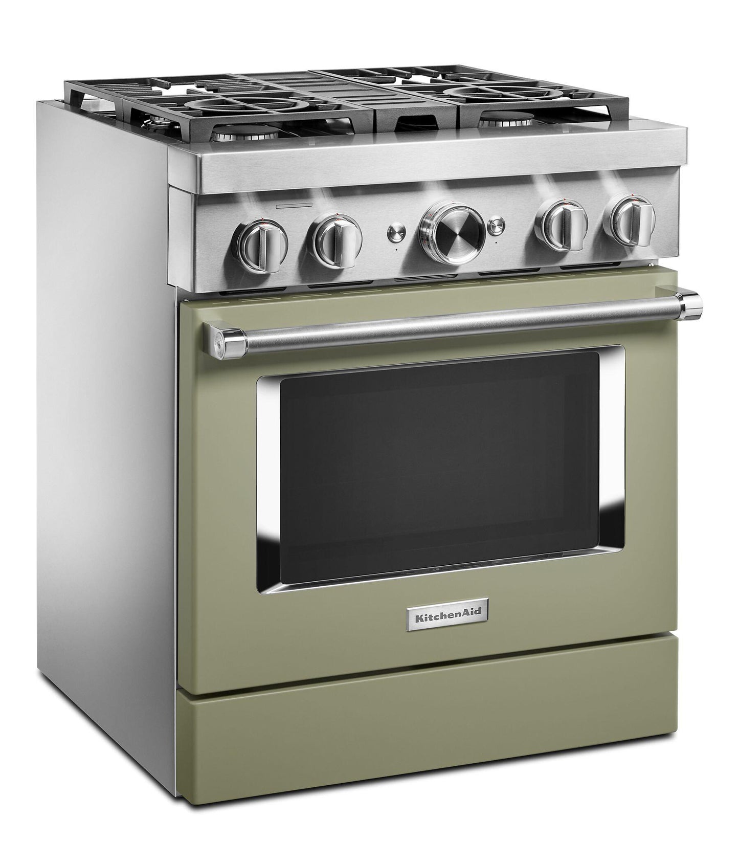Kitchenaid KFDC500JAV Kitchenaid® 30'' Smart Commercial-Style Dual Fuel Range With 4 Burners - Avocado Cream