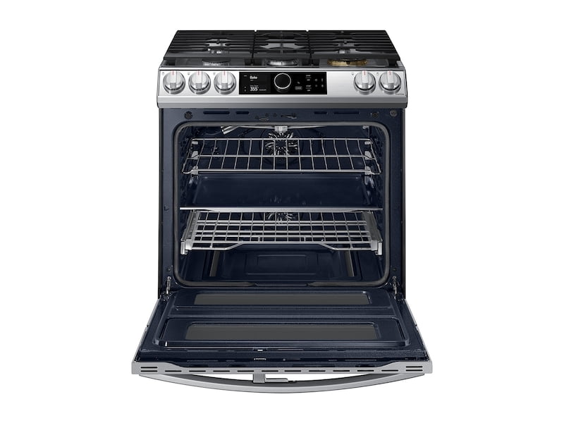 Samsung NX60T8751SS 6.0 Cu. Ft. Flex Duo™ Front Control Slide-In Gas Range With Smart Dial, Air Fry & Wi-Fi In Stainless Steel