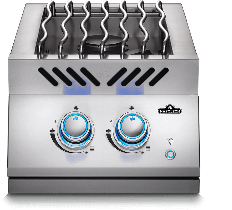 Napoleon Bbq BIB12RTPSS Built-In 700 Series Inline Dual Range Top Burner With Stainless Steel Cover , Stainless Steel , Propane