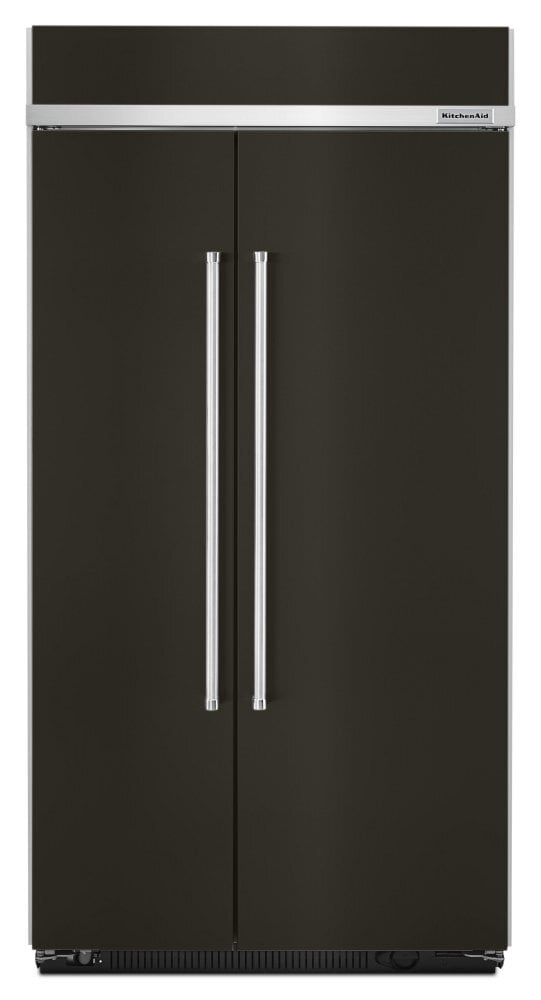 Kitchenaid KBSN602EBS 25.5 Cu. Ft 42-Inch Width Built-In Side By Side Refrigerator With Printshield&#8482; Finish - Black Stainless