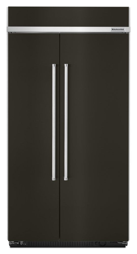 Kitchenaid KBSN602EBS 25.5 Cu. Ft 42-Inch Width Built-In Side By Side Refrigerator With Printshield™ Finish - Black Stainless