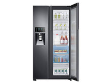 Samsung RH22H9010SG 22 Cu. Ft. Food Showcase Counter Depth Side-By-Side Refrigerator With Metal Cooling In Black Stainless Steel