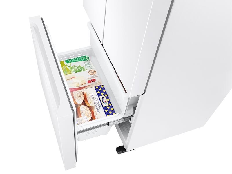 Samsung RF18A5101WW 18 Cu. Ft. Smart Counter Depth 3-Door French Door Refrigerator In White