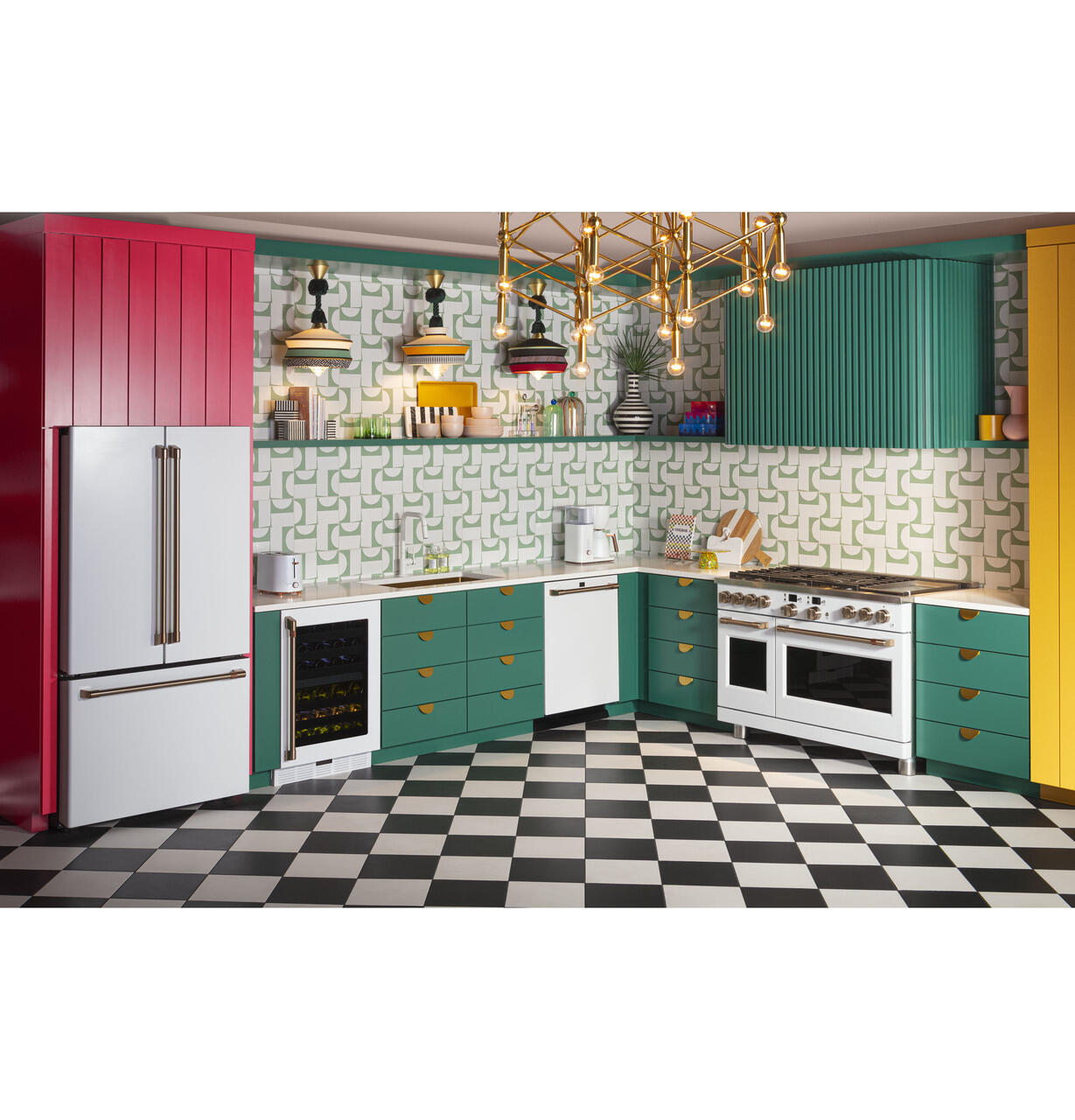 Cafe C2Y486P4TW2 Café™ 48" Smart Dual-Fuel Commercial-Style Range With 6 Burners And Griddle (Natural Gas)