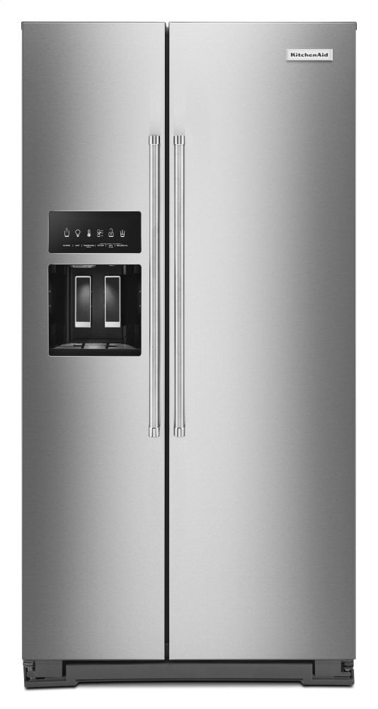 Kitchenaid KRSC703HPS 22.6 Cu Ft. Counter-Depth Side-By-Side Refrigerator With Exterior Ice And Water And Printshield™ Finish - Stainless Steel With Printshield™ Finish