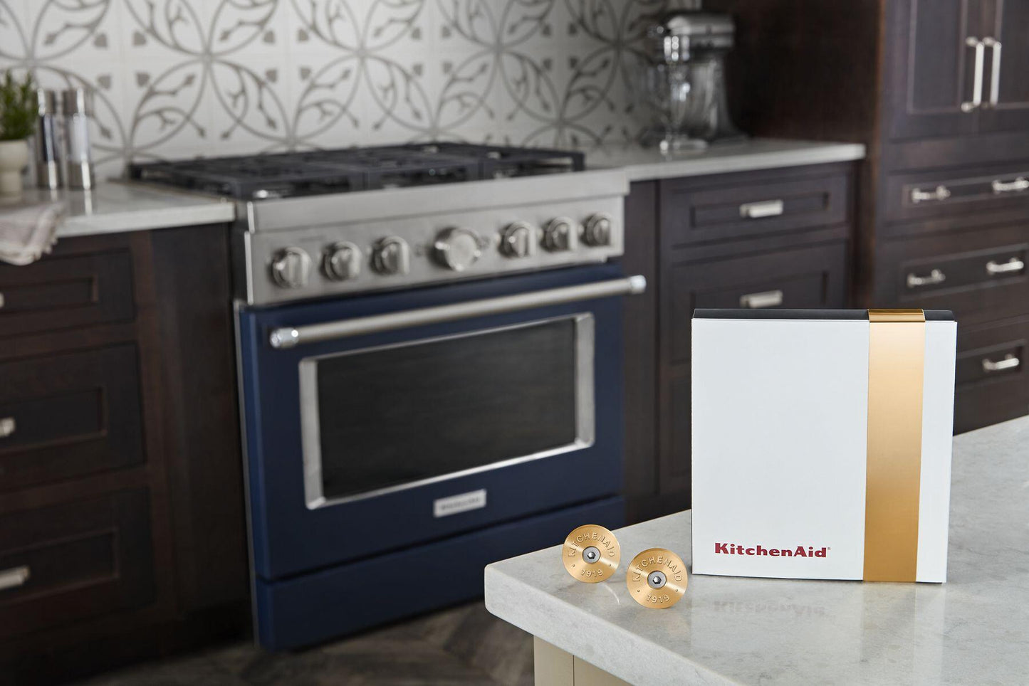 Kitchenaid W11368841NE Kitchenaid® Commercial-Style Range Handle Medallion Kit - New Gold