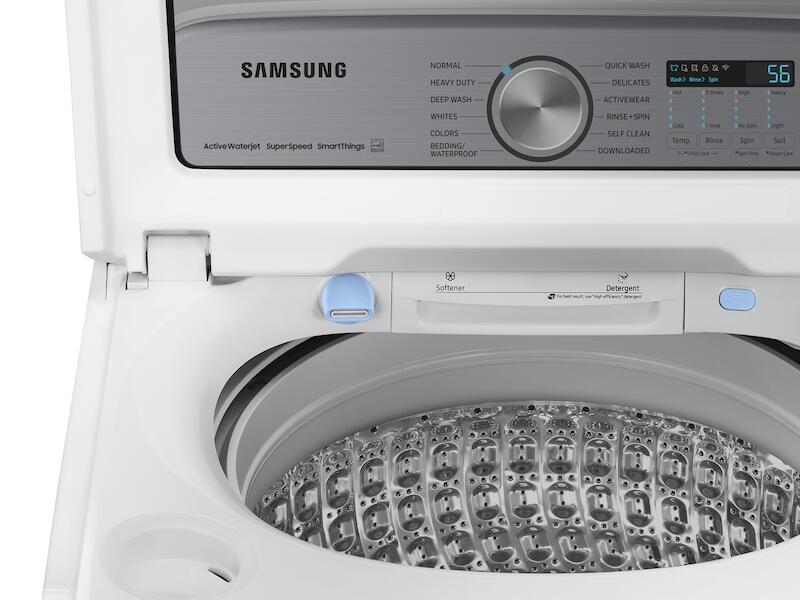 Samsung WA51A5505AW 5.1 Cu. Ft. Smart Top Load Washer With Activewave&#8482; Agitator And Super Speed Wash In White