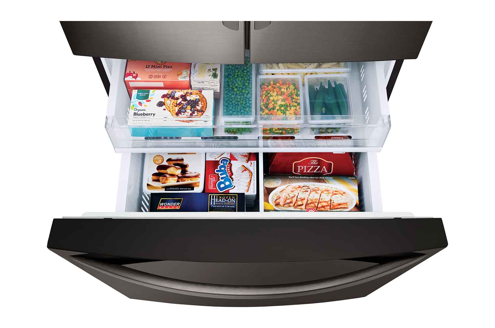 Lg LRFS28XBD 28 Cu.Ft 3 Door French Door, Standard Depth, Ice And Water With Single Ice