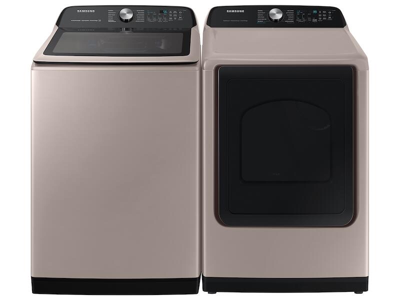 Samsung WA51A5505AC 5.1 Cu. Ft. Smart Top Load Washer With Activewave&#8482; Agitator And Super Speed Wash In Champagne