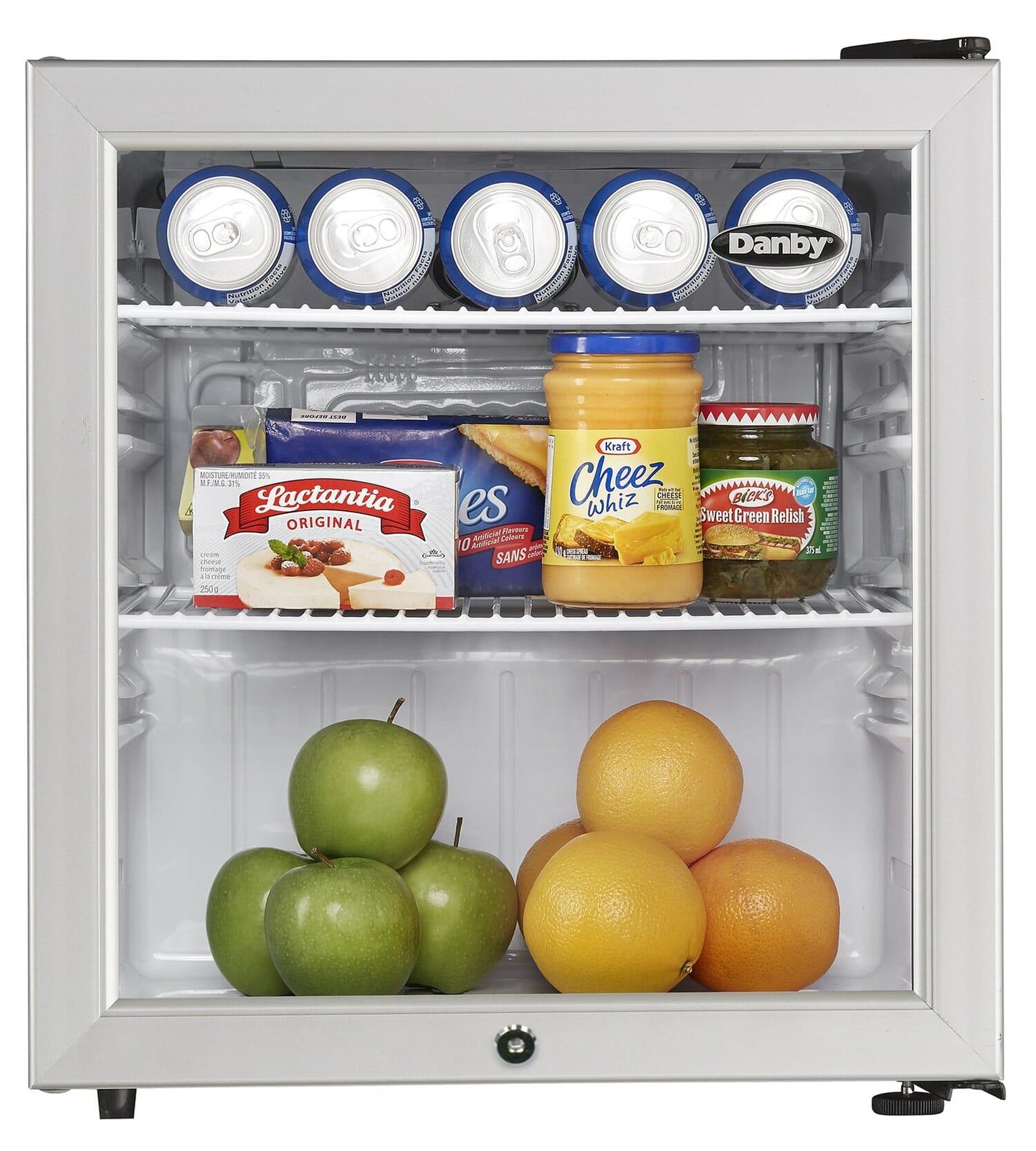 Danby DAG016A2BDB Danby 1.6 Cu. Ft. Compact Glass Door Fridge In Platinum