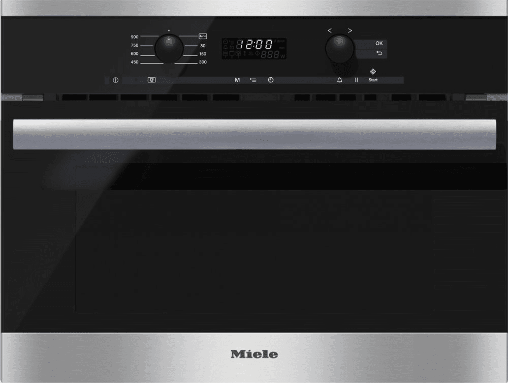 Miele M6260TC Built-In Microwave Oven With Controls Along The Top For Optimal Combination Possibilities.