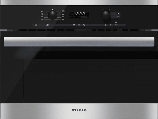 Miele M6260TC Built-In Microwave Oven With Controls Along The Top For Optimal Combination Possibilities.