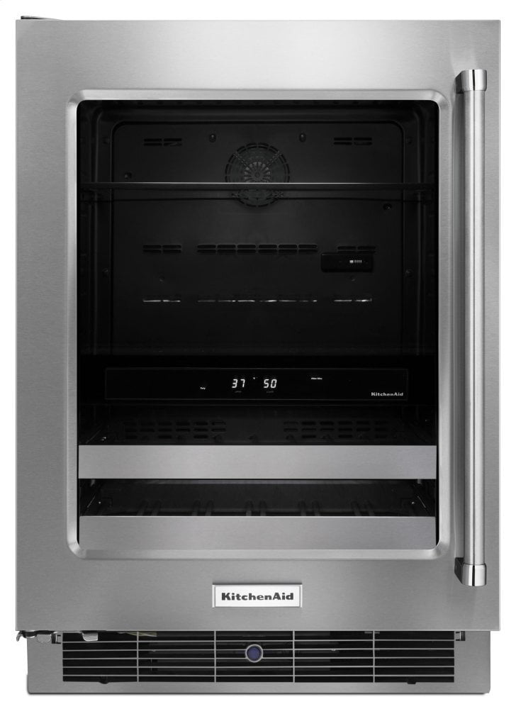 Kitchenaid KUBL304ESS 24" Stainless Steel Beverage Center With Satinglide® Metal-Front Racks