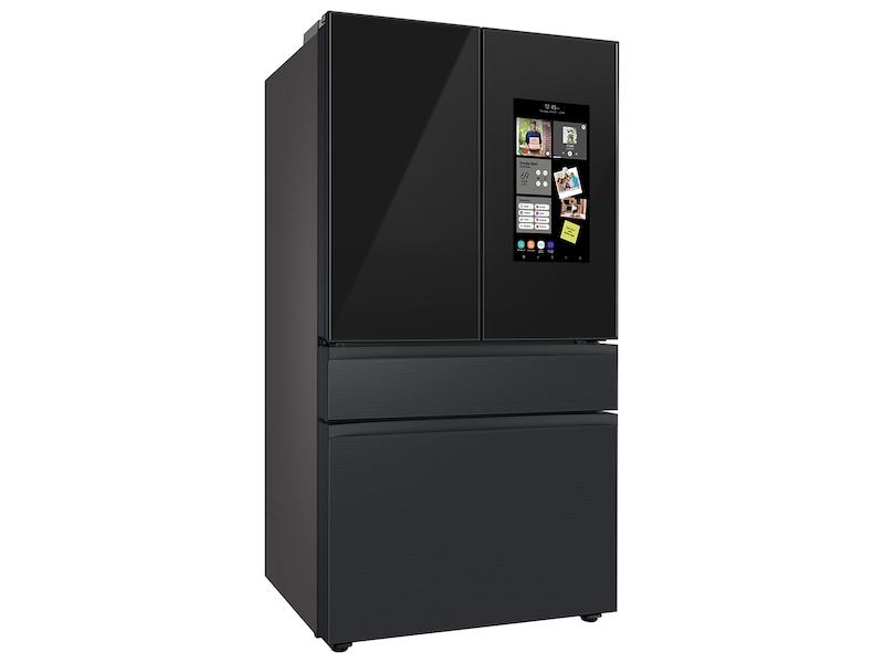 Samsung RF23BB89008M Bespoke 4-Door French Door Refrigerator (23 Cu. Ft.) - With Top Left And Family Hub™ Panel In Charcoal Glass - And Matte Black Steel Middle And Bottom Panels