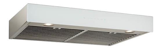 Best Range Hoods UCB3I36SBW Ispira 36-In. 550 Max Cfm Stainless Steel Under-Cabinet Range Hood With Purled™ Light System And White Glass, Energy Star Certified