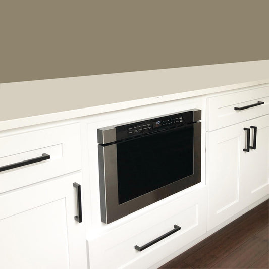 Xo Appliance XOMWD24S 24" Built-In Microwave Drawer - Black Glass & Stainless