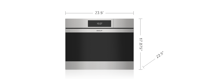Wolf CSO2450CMS 24" M Series Contemporary Stainless Steel Handleless Convection Steam Oven