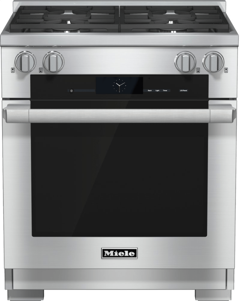 Miele HR19242LPCLEANTOUCHSTEEL Hr 1924-2 Lp - 30 Inch Range Dual Fuel With M Touch Controls, Moisture Plus And M Pro Dual Stacked Burners