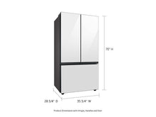 Samsung RF24BB620012AA Bespoke 3-Door French Door Refrigerator (24 Cu. Ft.) With Autofill Water Pitcher In White Glass