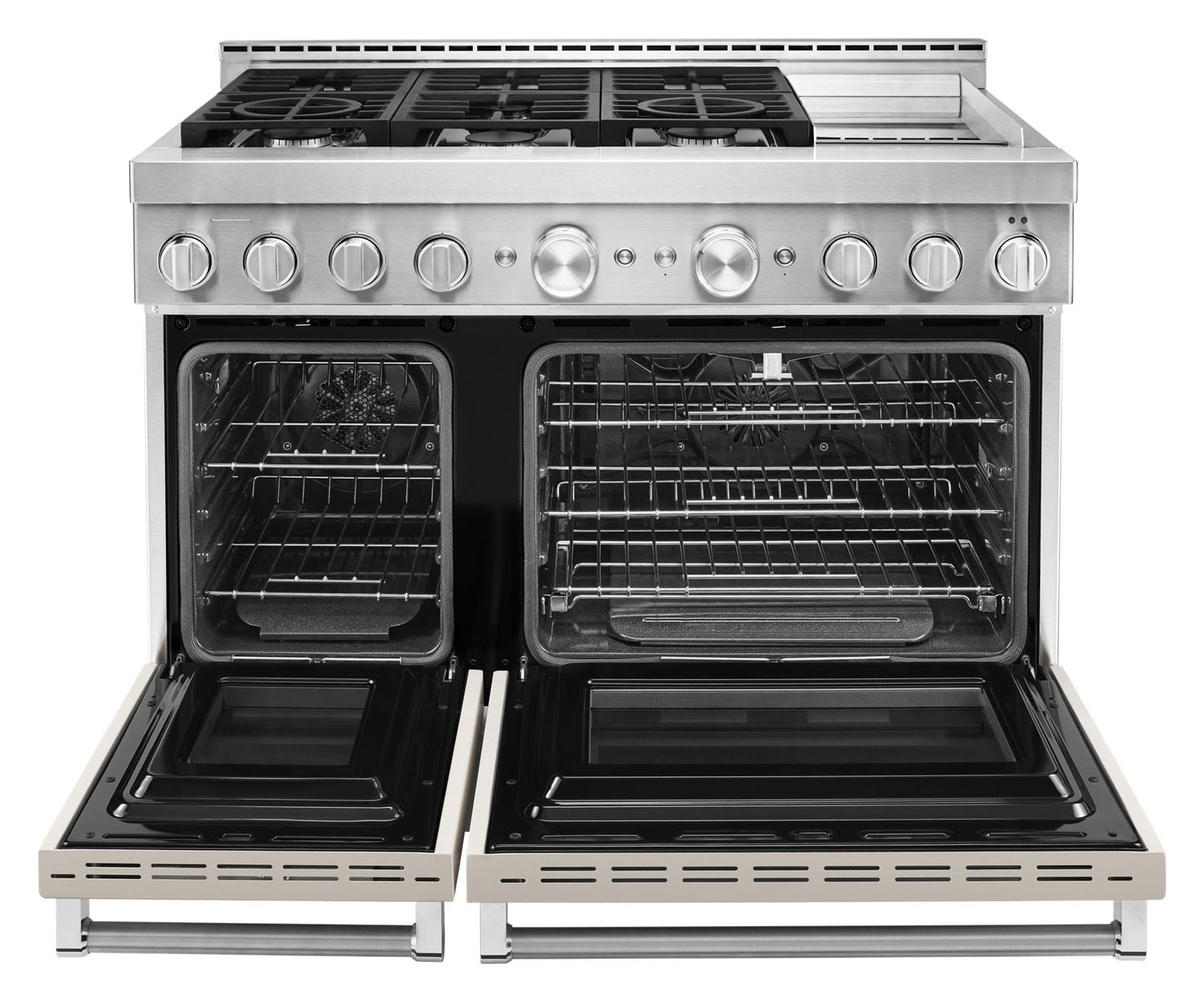Kitchenaid KFGC558JMH Kitchenaid® 48'' Smart Commercial-Style Gas Range With Griddle - Milkshake