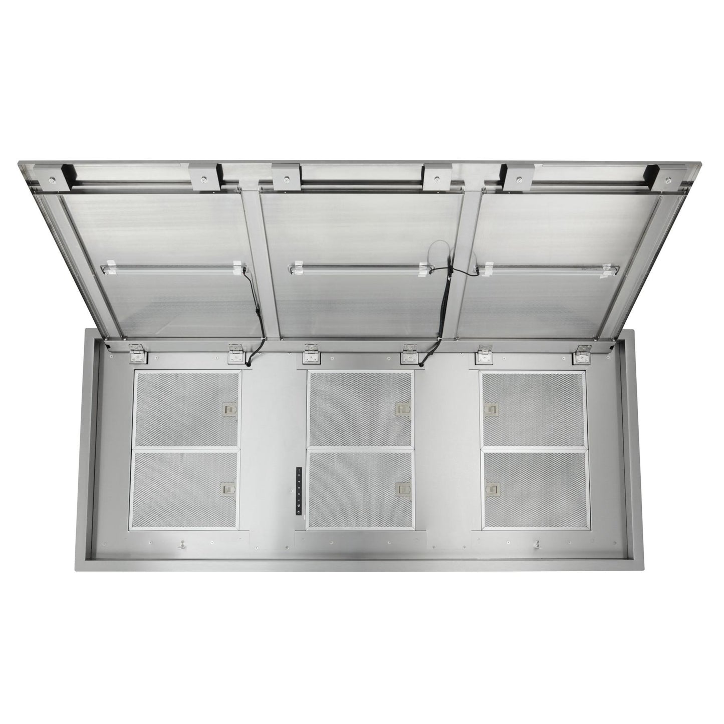 Best Range Hoods HBC163ESS 63-Inch Brushed Stainless Steel Ceiling Mounted Range Hood With Led Light, Choice Of Blowers Sold Separately (Hbc1 Series)