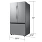 Samsung RF27CG5100SR 27 Cu. Ft. Mega Capacity Counter Depth 3-Door French Door Refrigerator With Dual Auto Ice Maker In Stainless Steel