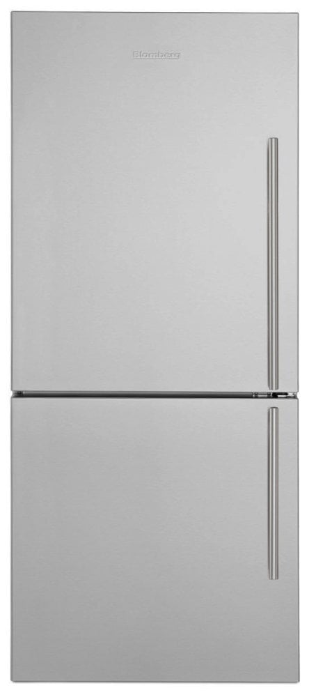 Blomberg Appliances BRFB1822SSLN 30" Bottom Freezer/Fridge 18 Cu Ft, Wrapped Stainless Doors, Stainless Handles, Left Hinge