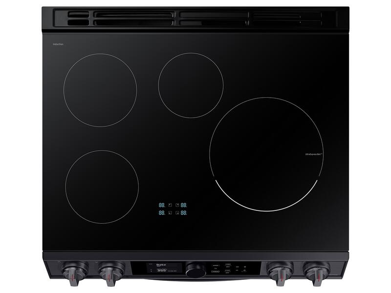 Samsung NE63T8951SG 6.3 Cu. Ft. Smart Slide-In Induction Range With Flex Duo™, Smart Dial & Air Fry In Black Stainless Steel