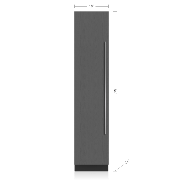 Sub-Zero DEC1850FIL 18" Designer Column Freezer With Ice Maker - Panel Ready