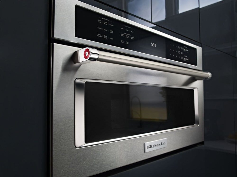 Kitchenaid KMBP100ESS 30" Built In Microwave Oven With Convection Cooking - Stainless Steel