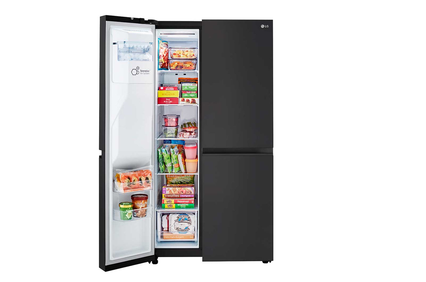 Lg LRSXS2706B 27 Cu. Ft. Side-By-Side Refrigerator With Smooth Touch Ice Dispenser