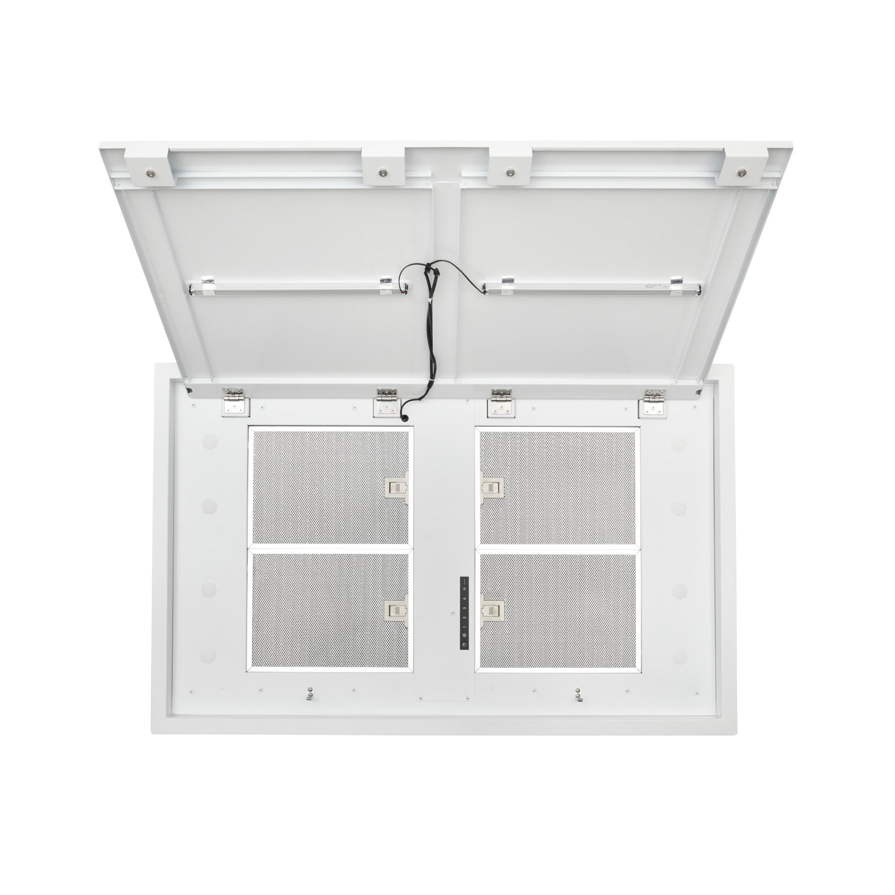 Best Range Hoods HBC143EWH 43-Inch White Ceiling Mounted Range Hood With Led Light, Choice Of Blowers Sold Separately (Hbc1 Series)