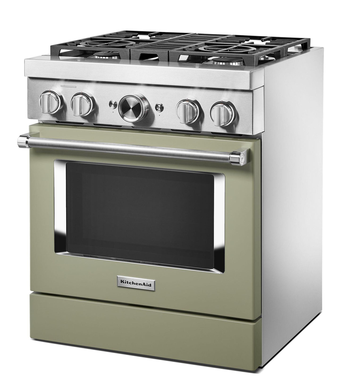 Kitchenaid KFDC500JAV Kitchenaid® 30'' Smart Commercial-Style Dual Fuel Range With 4 Burners - Avocado Cream