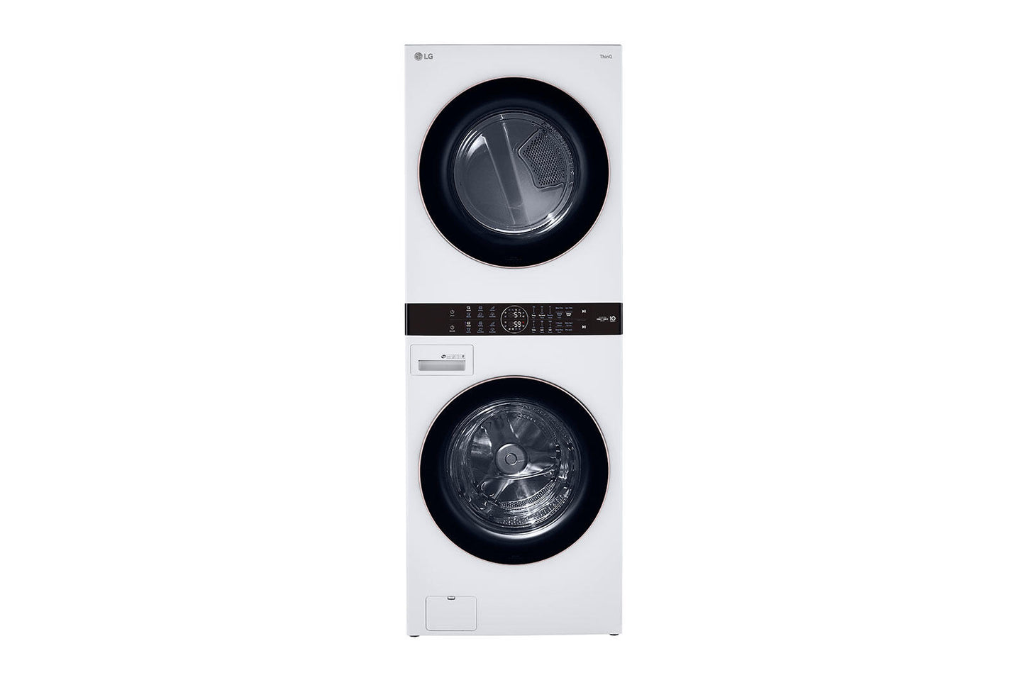 Lg WKE100HWA Single Unit Front Load Lg Washtower&#8482; With Center Control&#8482; 4.5 Cu. Ft. Washer And 7.4 Cu. Ft. Electric Dryer