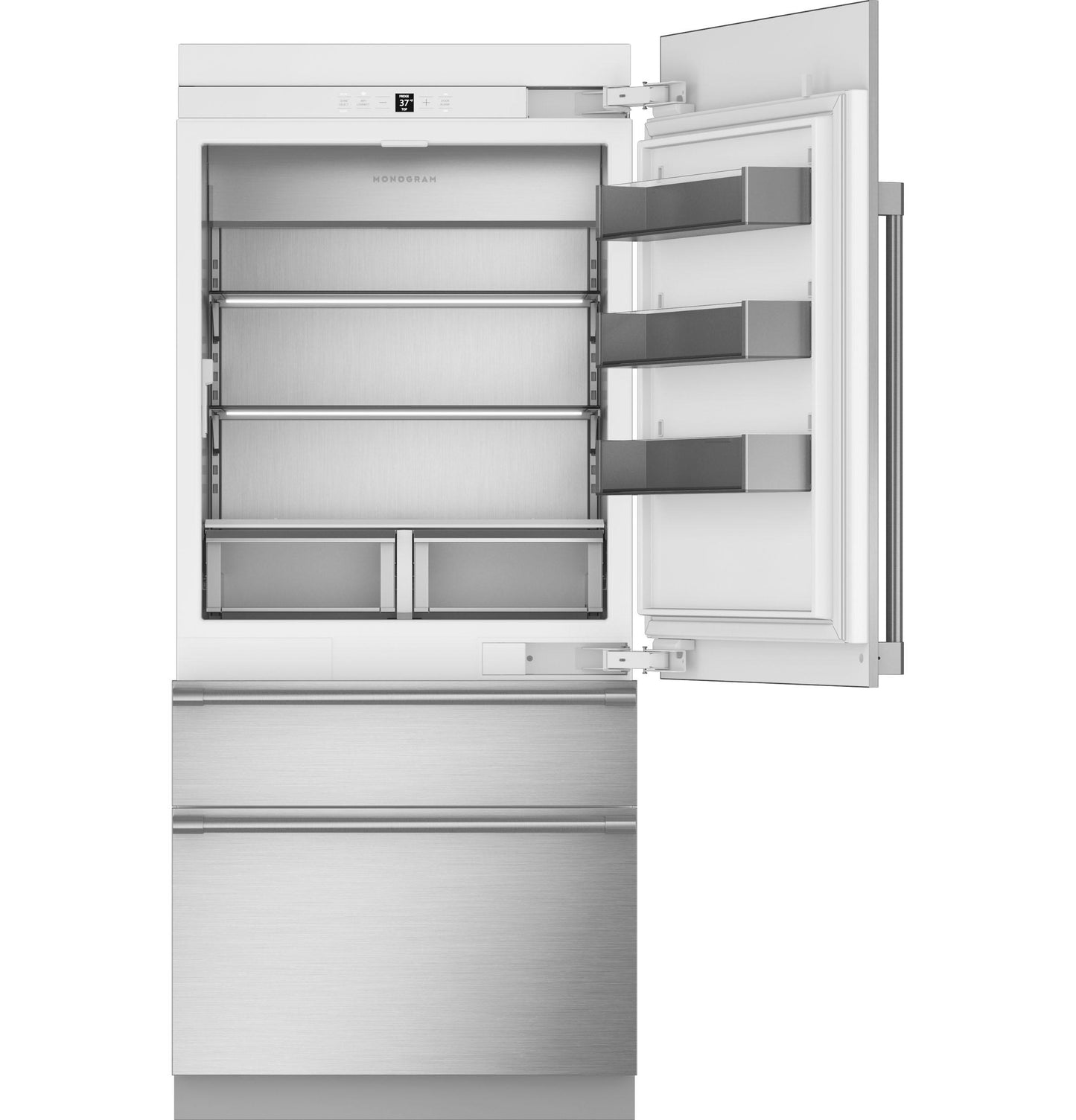 Monogram ZIC363IPVRH Monogram 36" Integrated Bottom-Freezer Refrigerator