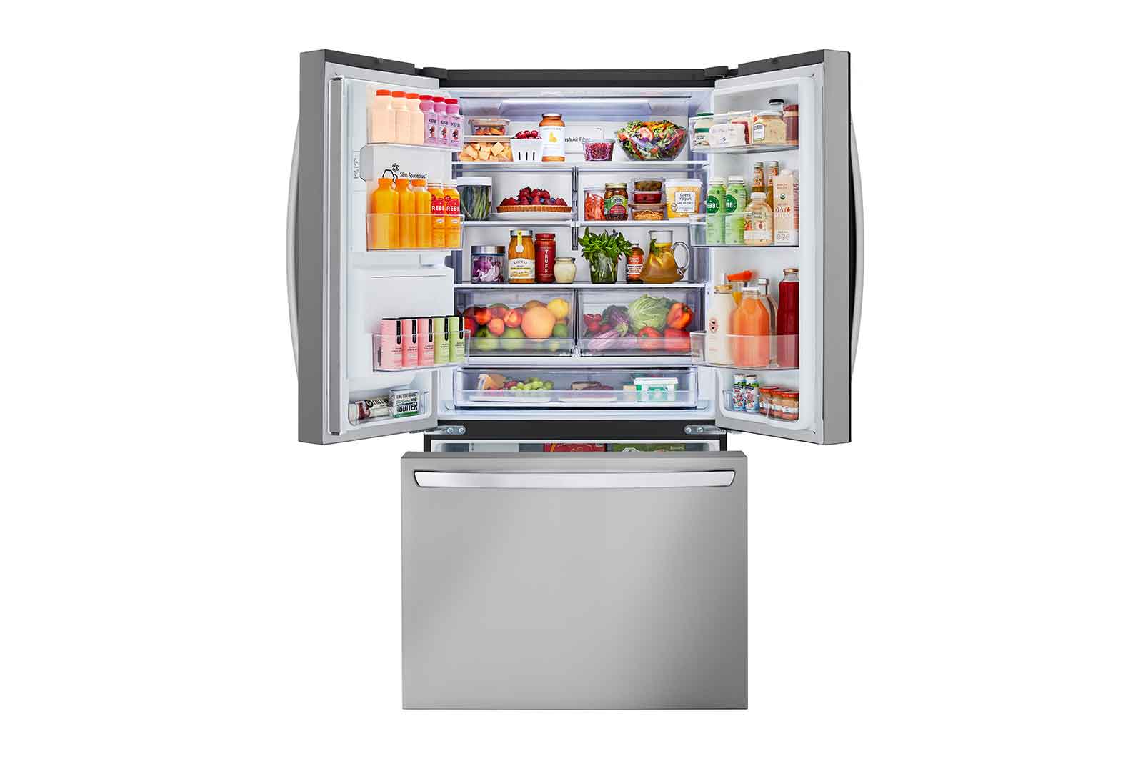 Lg LRFXC2606S 26 Cu. Ft. Smart Counter-Depth Max Refrigerator With Dual Ice Makers