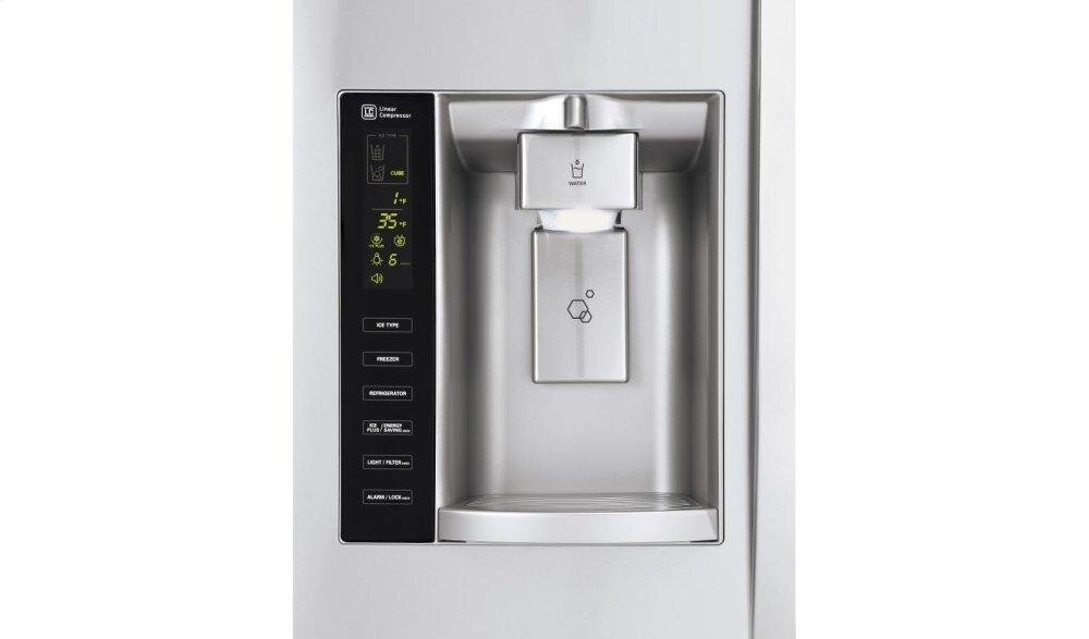 Lg LSXC22426S 22 Cu. Ft. Smart Wi-Fi Enabled Side-By-Side Counter-Depth Refrigerator