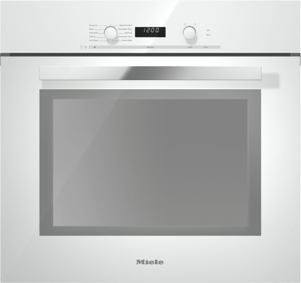 Miele H6280BP White- 30 Inch Convection Oven With Self Clean For Easy Cleaning.