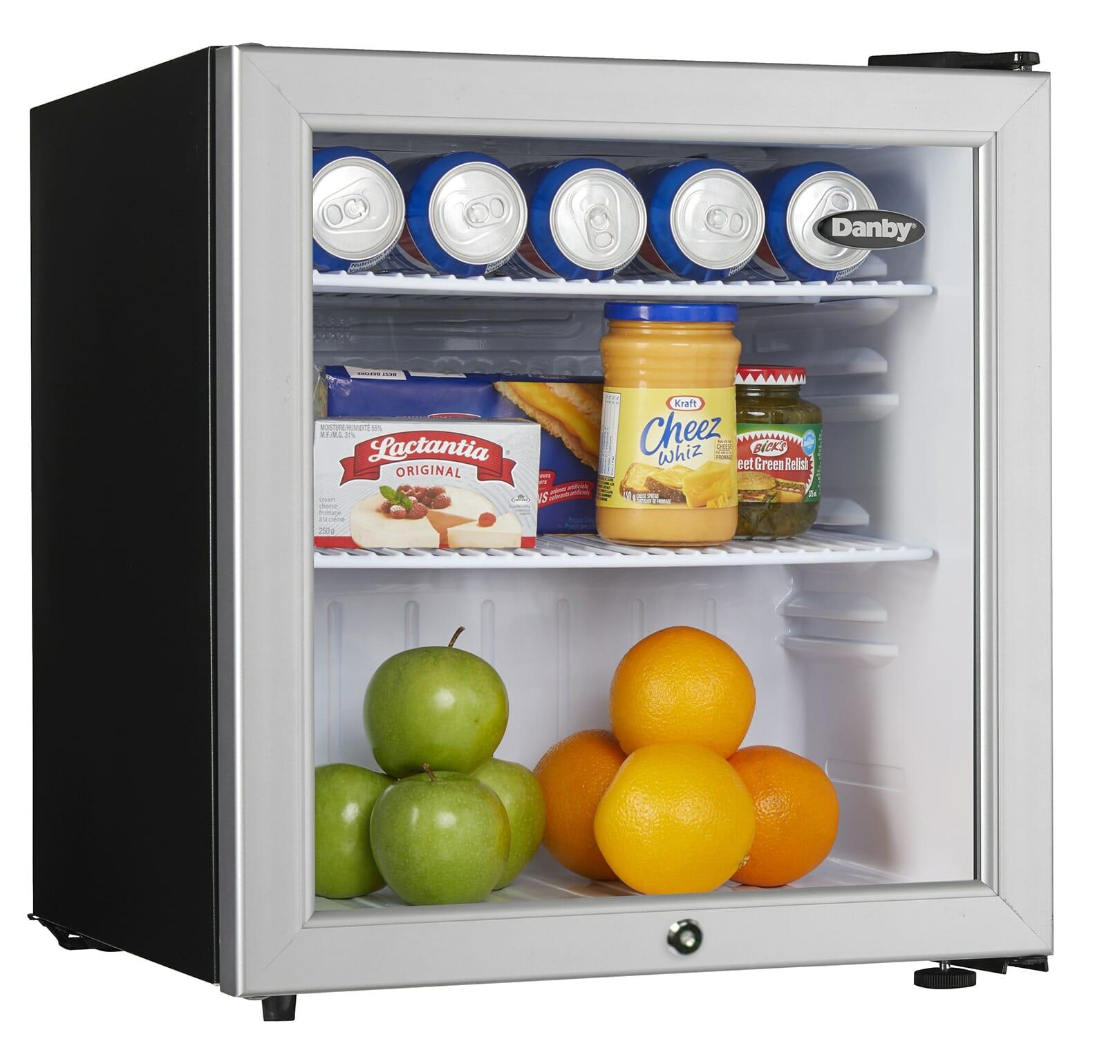 Danby DAG016A2BDB Danby 1.6 Cu. Ft. Compact Glass Door Fridge In Platinum
