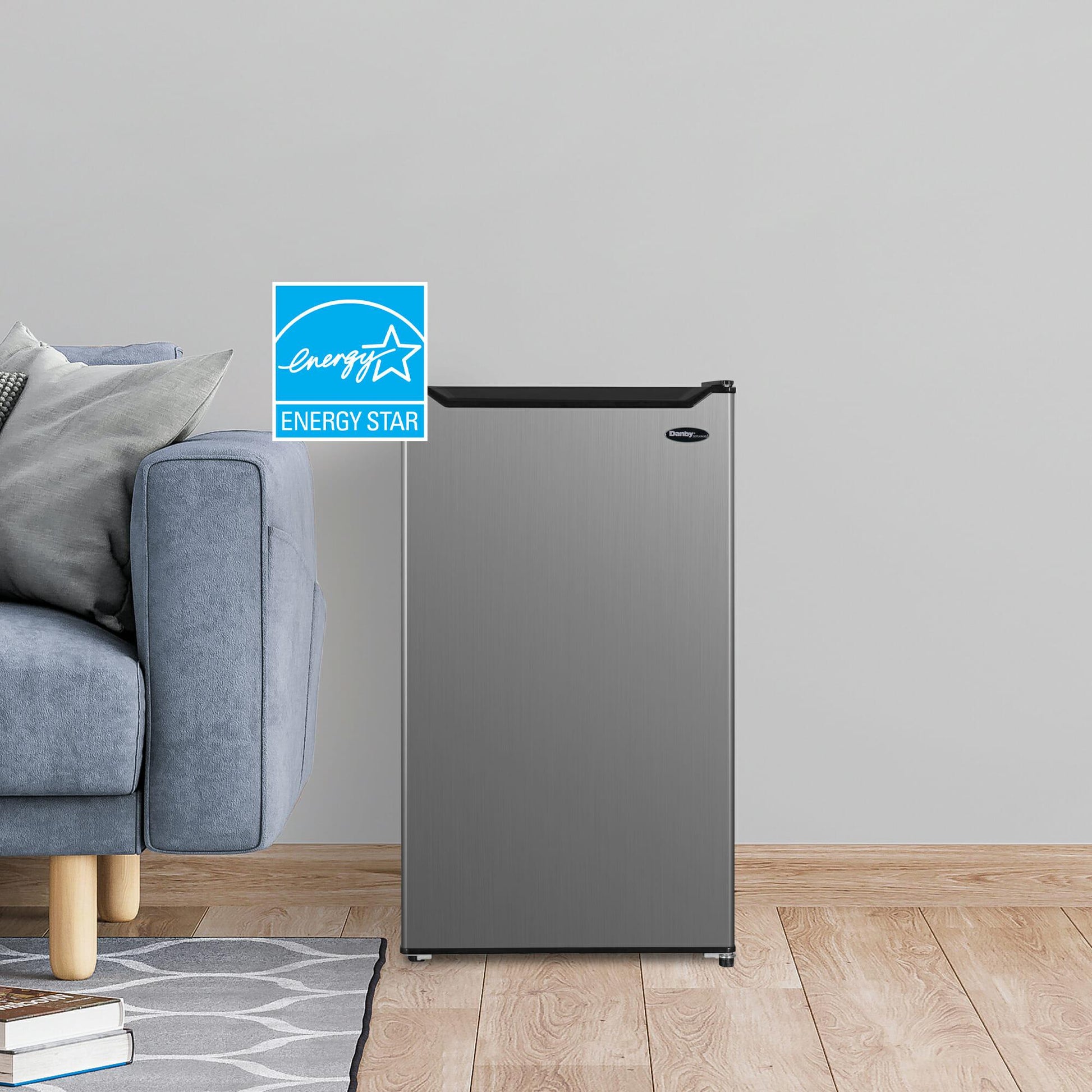 Danby DCR033B2SLM Danby Diplomat Stainless Steel Look 3.3 Cu Ft Compact Refrigerator