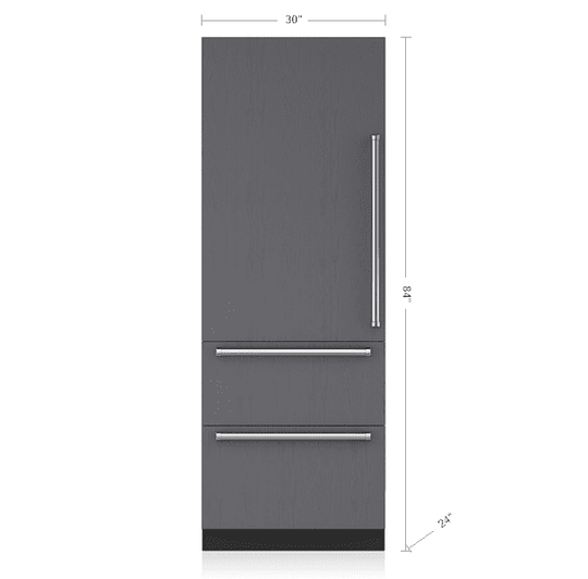 Sub-Zero IT30CIIDLH 30" Designer Over-And-Under Refrigerator/Freezer With Ice Maker And Internal Dispenser - Panel Ready