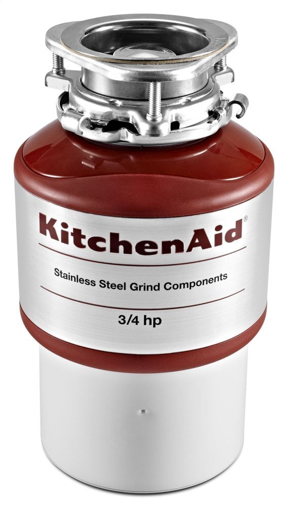 Kitchenaid KCDI075B 3/4-Horsepower Continuous Feed Food Waste Disposer - Red