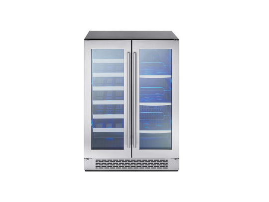 Zephyr PRWB24C32AG 24" Dual Zone French Door Wine & Beverage Cooler