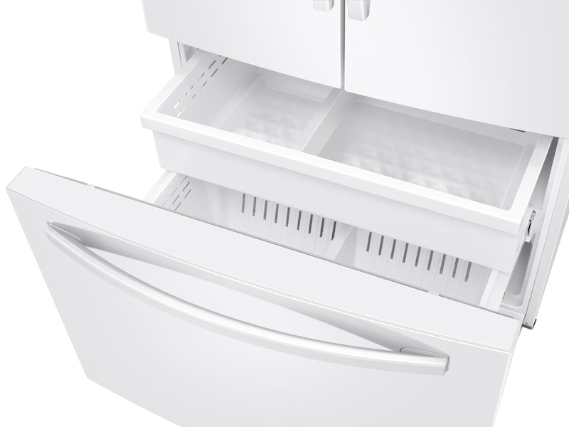 Samsung RF27T5201WW 27 Cu. Ft. Large Capacity 3-Door French Door Refrigerator With External Water & Ice Dispenser In White